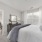 bedroom door opens to living room